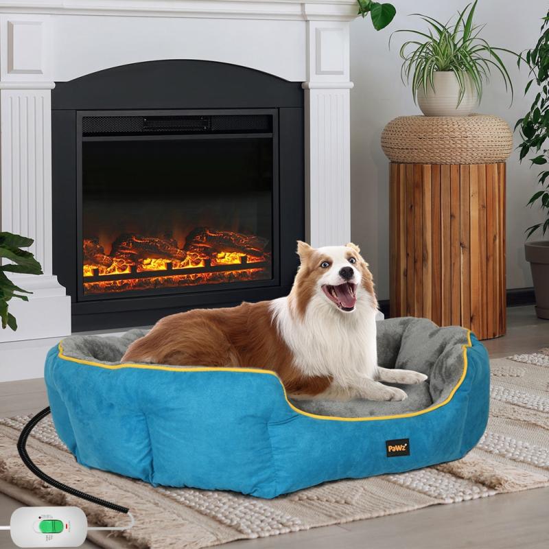 Cat Beds |  Hygen Dog Beds Electric Pet Heater Heated Mat Cat Heat Blanket Removable Cover – Blue Xlarge Cat Cat Beds