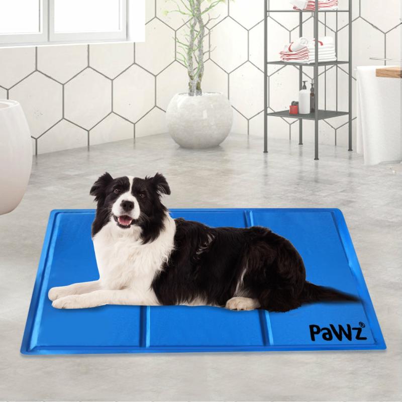 Cat Beds |  Podengo Dog Beds 90X50 Pet Cooling Mat Gel Mats Cool Pad Puppy Cat Non-Toxic Summer Pads – Blue Cat Cat Beds