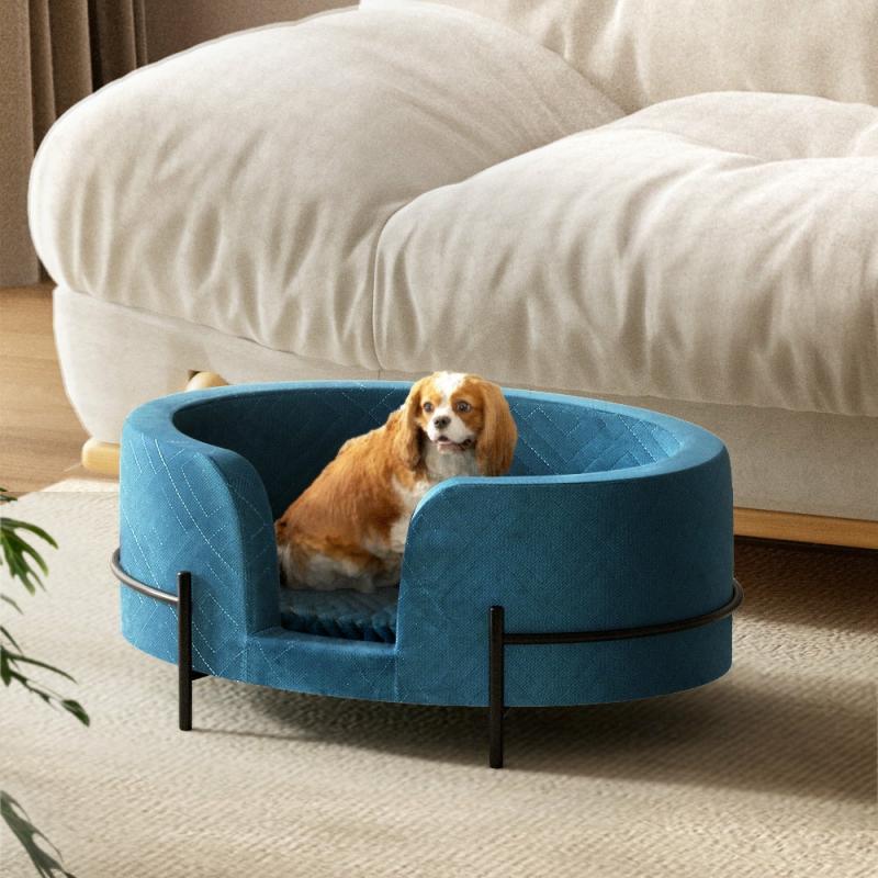 Cat Beds |  Tress Dog Beds Sofa Lounge Cat Calming Couch Raised – Blue Medium Cat Cat Beds