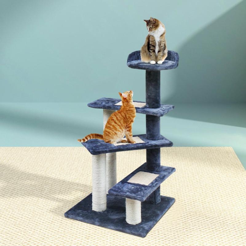 Cat Scratchers & Trees |  Cat Tree 100Cm Trees Scratching Post Scratcher Tower Condo House Furniture Wood Steps Cat Cat Scratchers & Trees