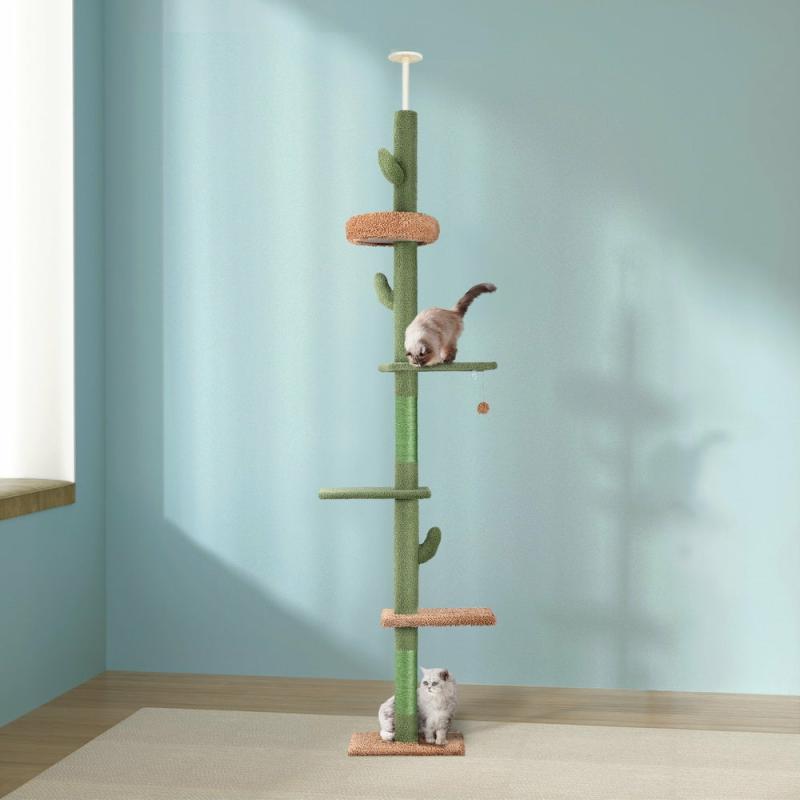 Cat Scratchers & Trees |  Cat Tree Tower Scratching Post Scratcher Floor To Ceiling Cats Bed 290Cm Cat Cat Scratchers & Trees